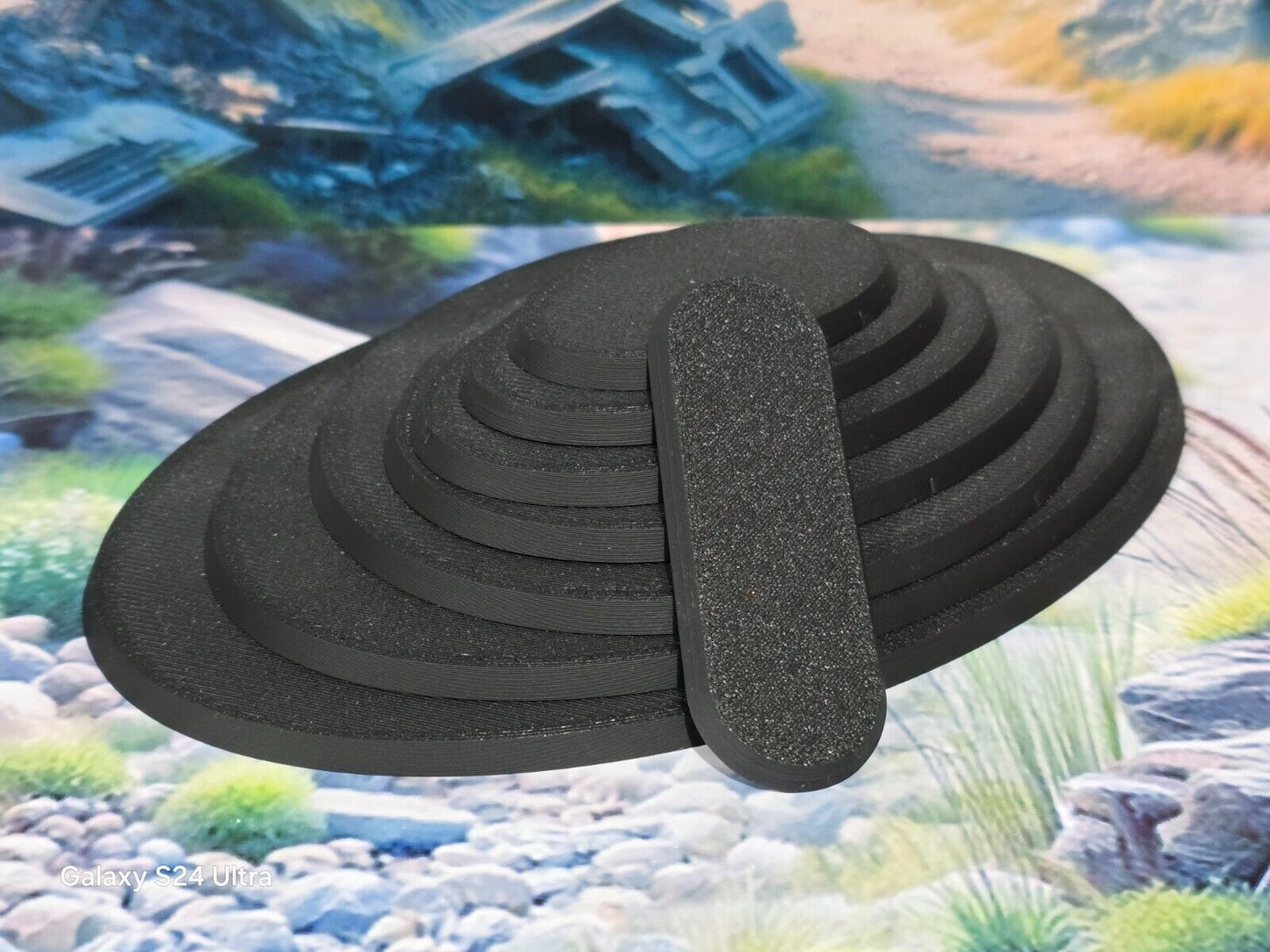 Wargames Bases Oval Plain Warhammer Wargaming AOS PLA Plastic