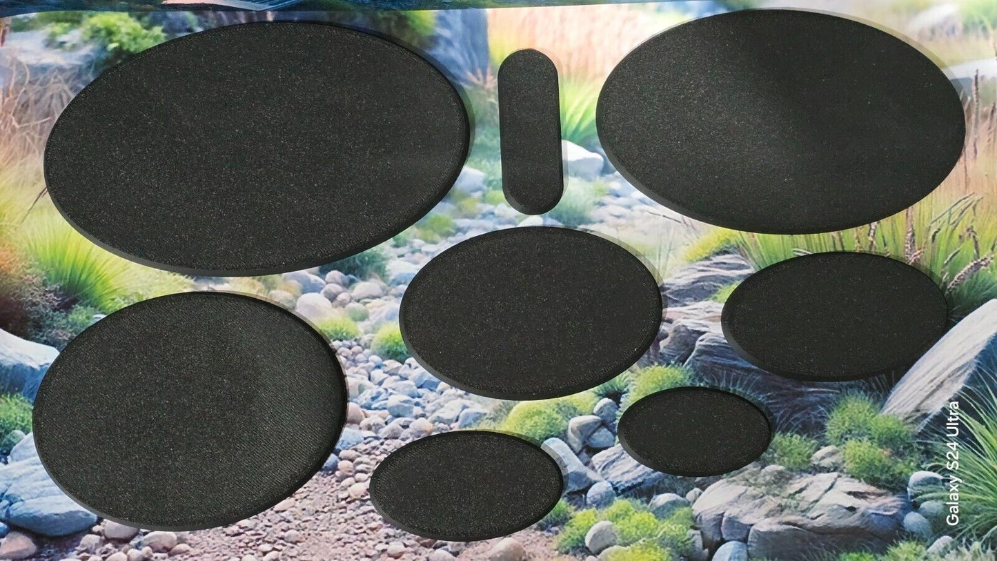 Wargames Bases Oval Plain Warhammer Wargaming AOS PLA Plastic