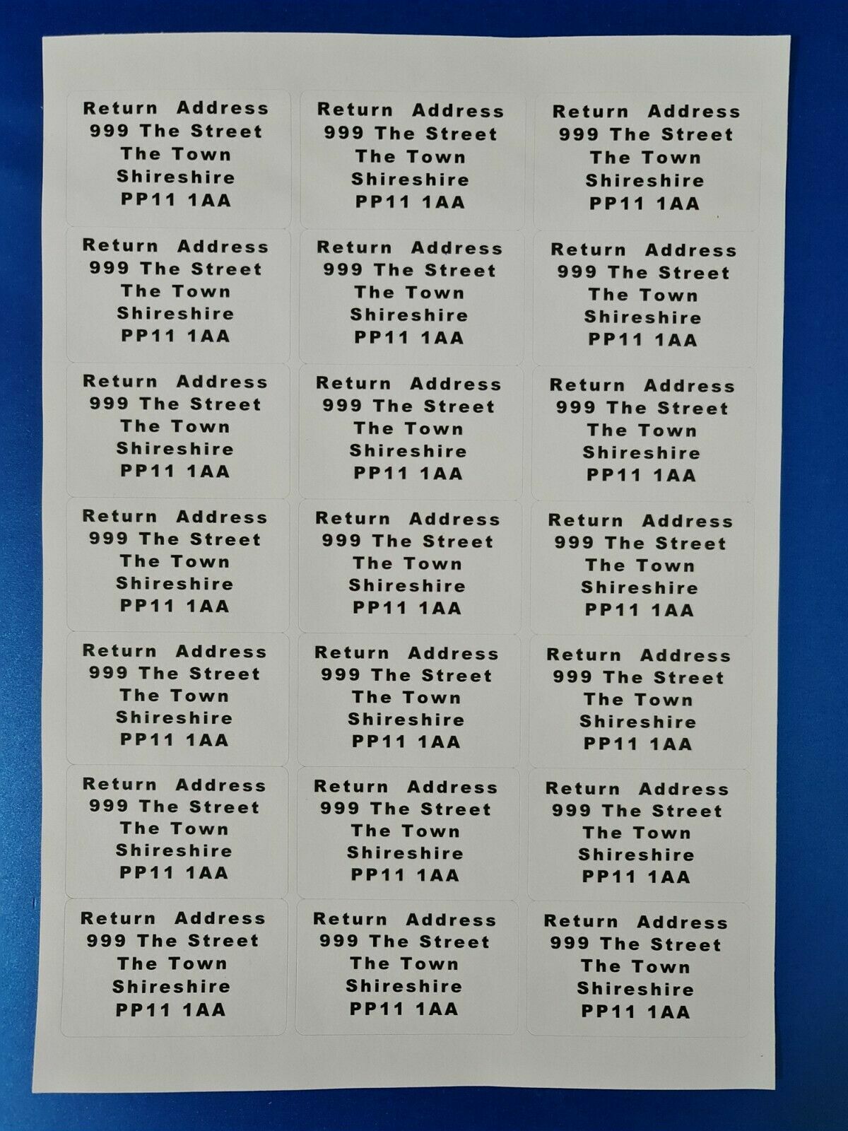 Return Address Labels Personalised Self Adhesive Name Sticky Stickers