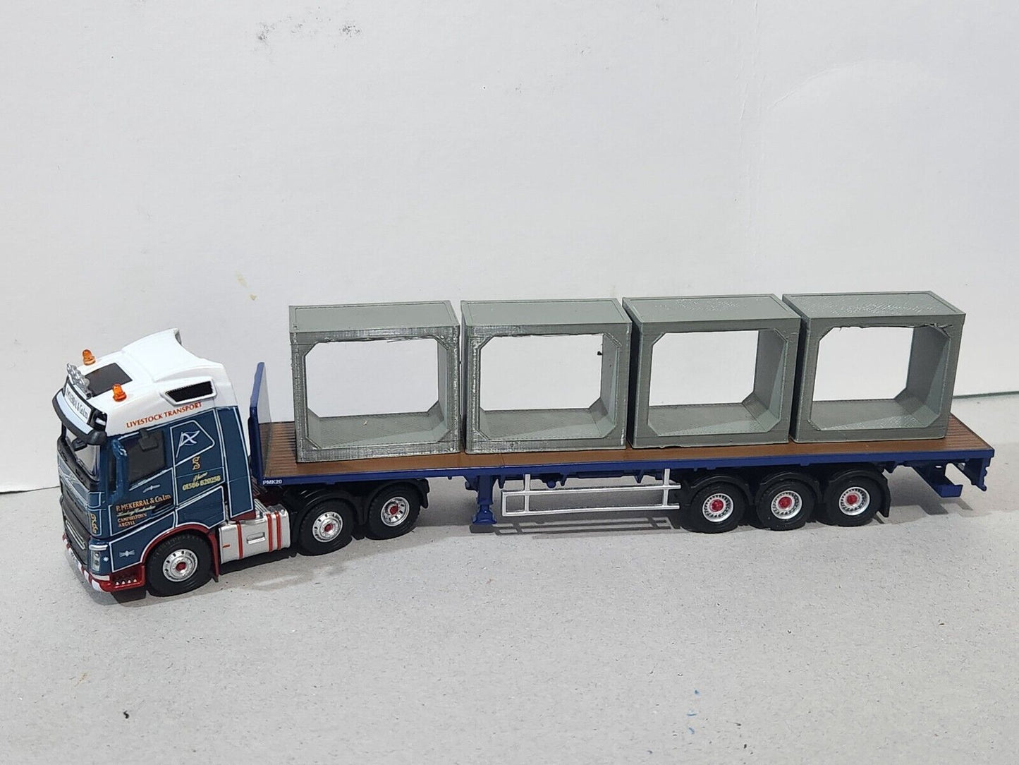 Pack of 4 2.5x2.0m 00 Gauge 1:76 Scale 1pc pre cast concrete Culverts Train Set