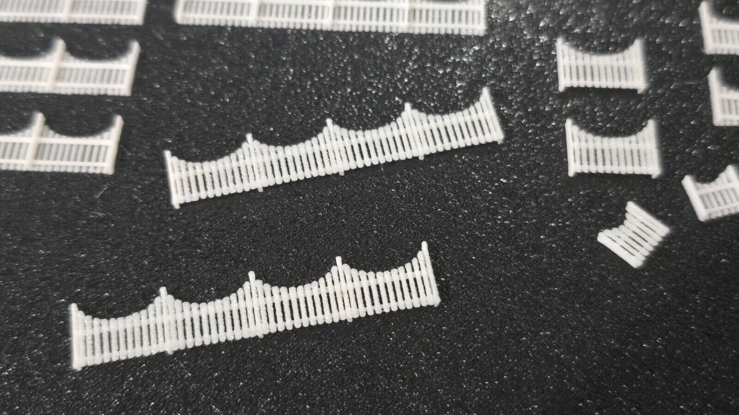 Garden Fencing 6ft Z Gauge White 23 Pack 1:220 Scale Models Train Railway