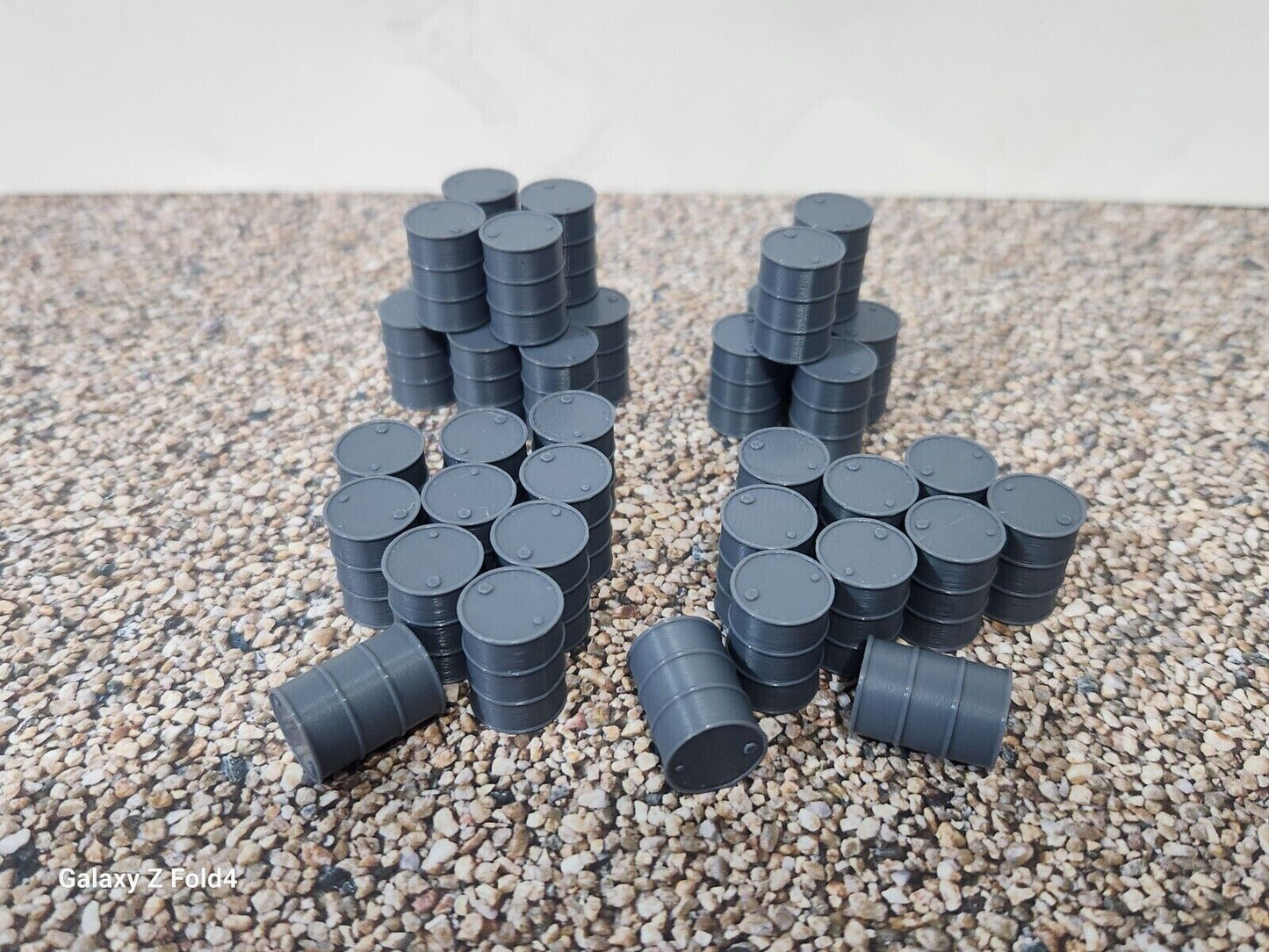 36 x Grey Oil Drums Barrels 28mm Scale War Games Gaming Terrain Cyberpunk
