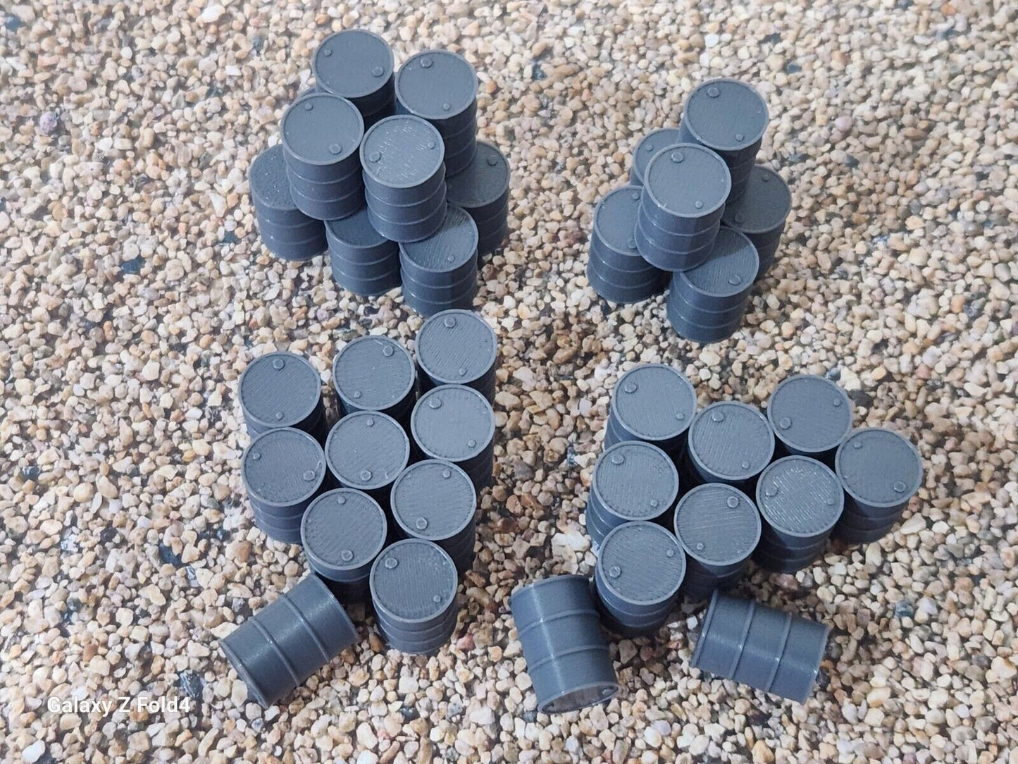 36 x Grey Oil Drums Barrels 28mm Scale War Games Gaming Terrain Cyberpunk
