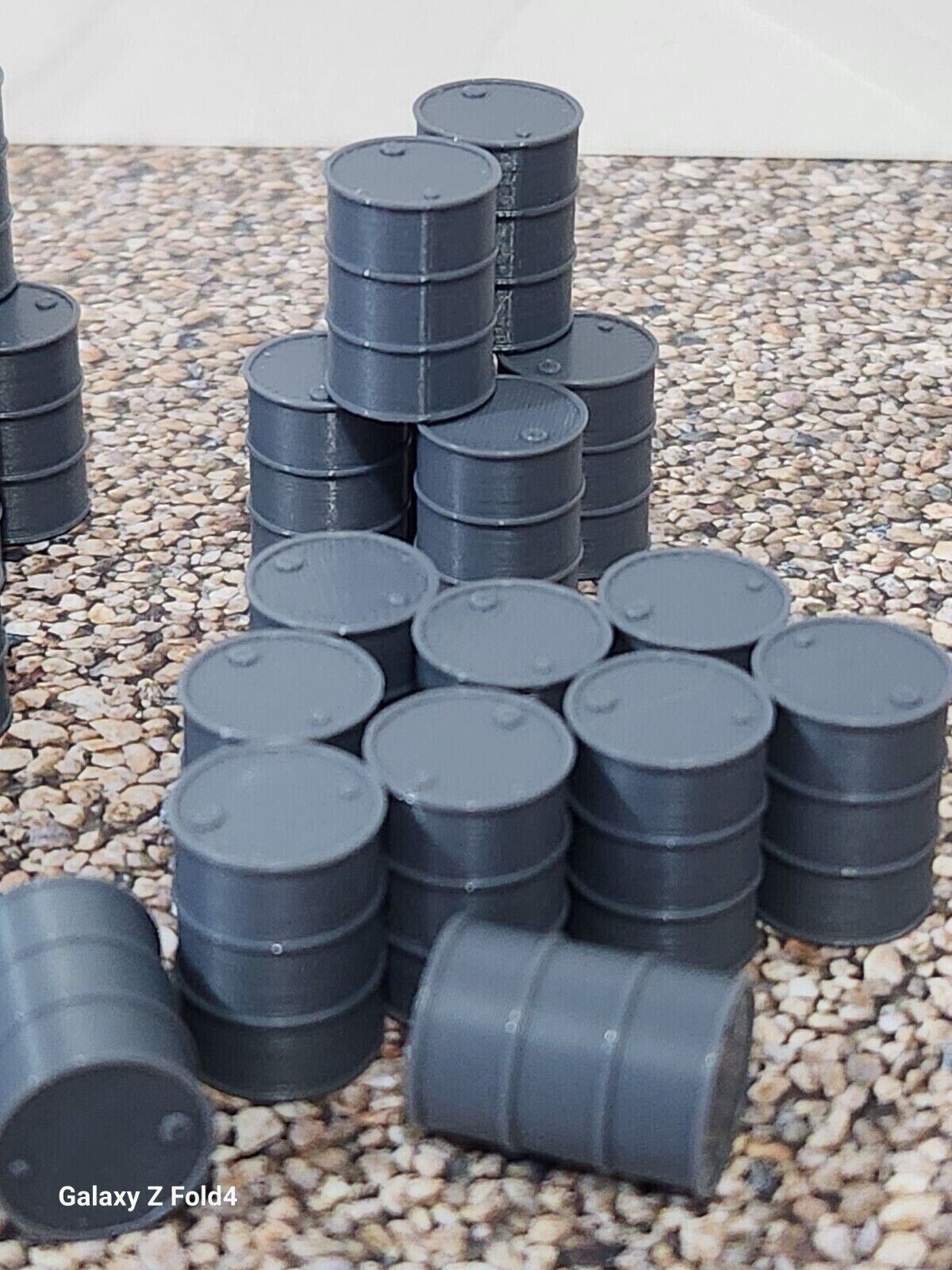 36 x Grey Oil Drums Barrels 28mm Scale War Games Gaming Terrain Cyberpunk