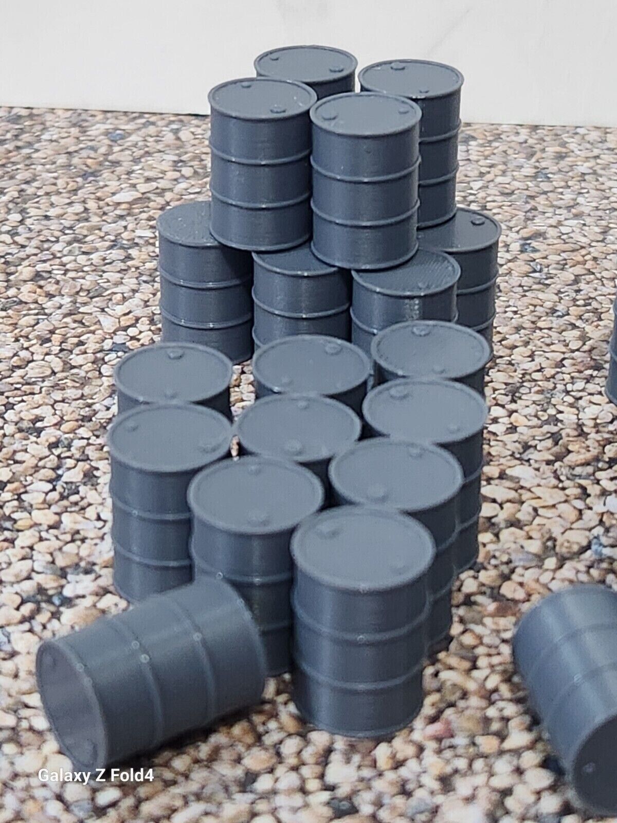 36 x Grey Oil Drums Barrels 28mm Scale War Games Gaming Terrain Cyberpunk