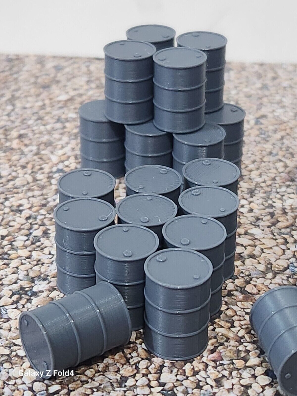 36 x Grey Oil Drums Barrels 28mm Scale War Games Gaming Terrain Cyberpunk
