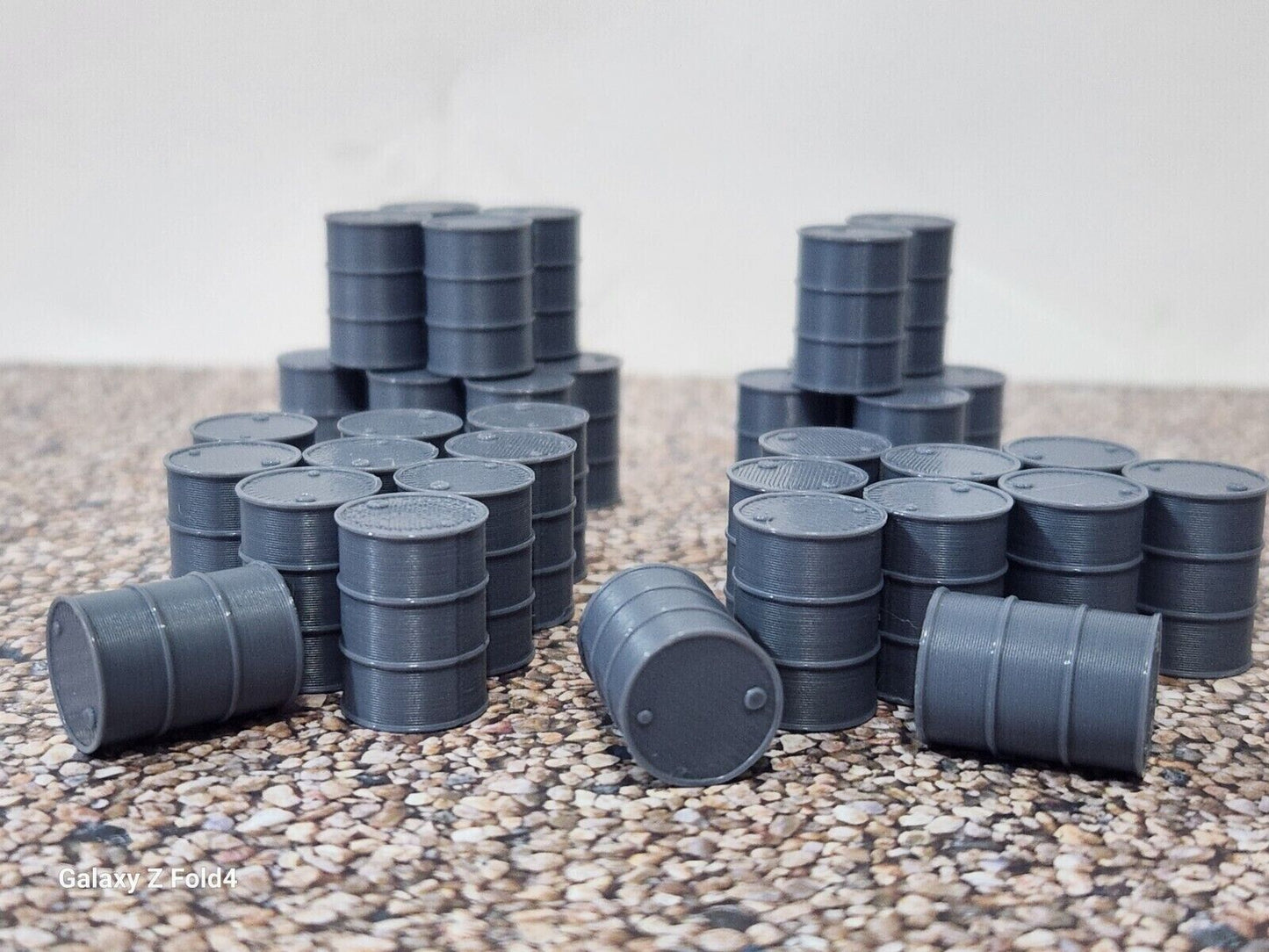 36 x Grey Oil Drums Barrels 28mm Scale War Games Gaming Terrain Cyberpunk