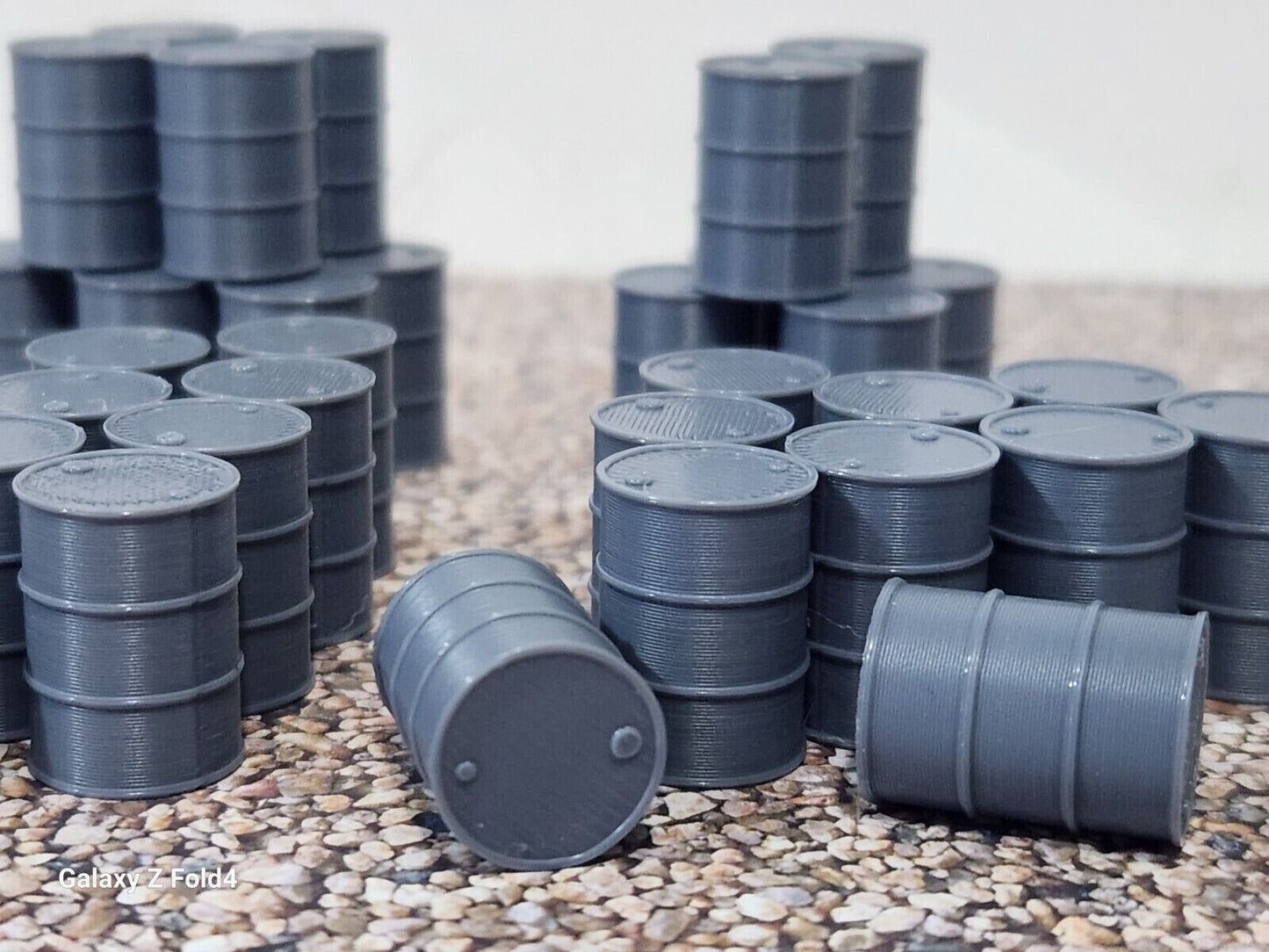 36 x Grey Oil Drums Barrels 28mm Scale War Games Gaming Terrain Cyberpunk