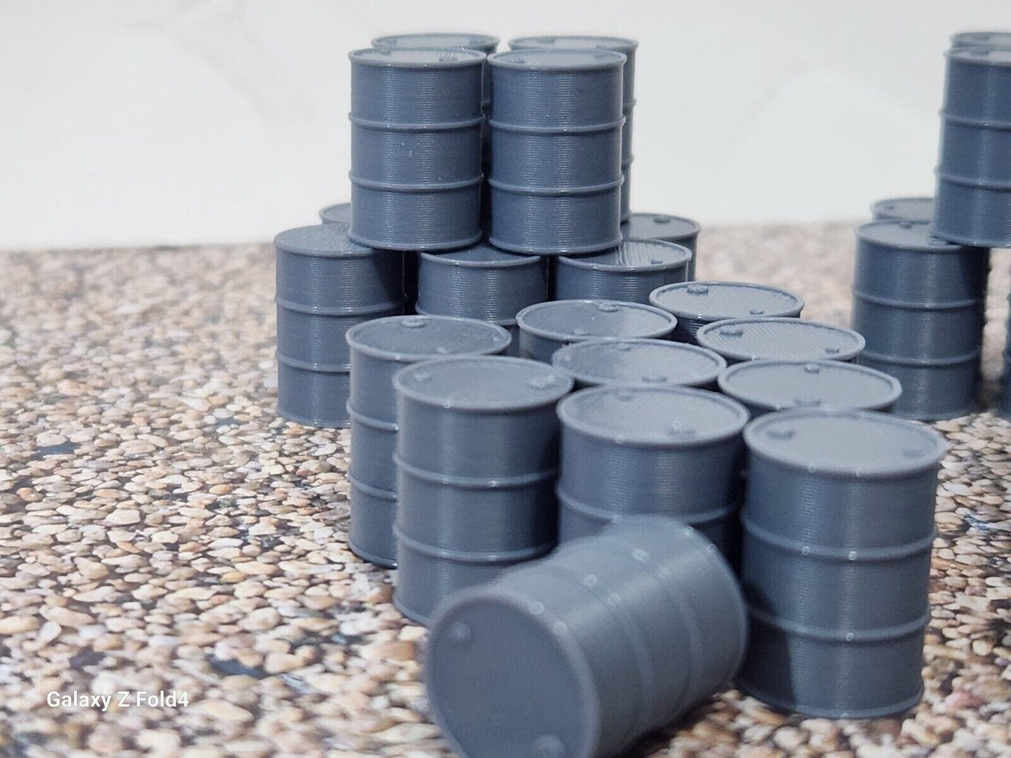 36 x Grey Oil Drums Barrels 28mm Scale War Games Gaming Terrain Cyberpunk