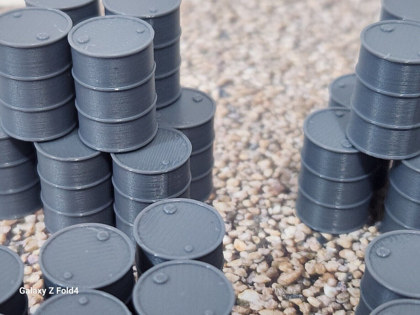 36 x Grey Oil Drums Barrels 28mm Scale War Games Gaming Terrain Cyberpunk