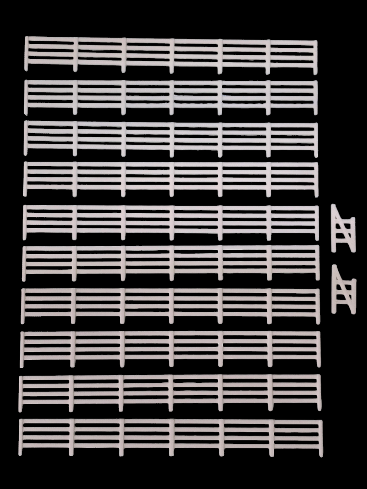 Fencing Railings New 10 to 100 Pack ALL Colours TT Gauge 1:120 Models Railway