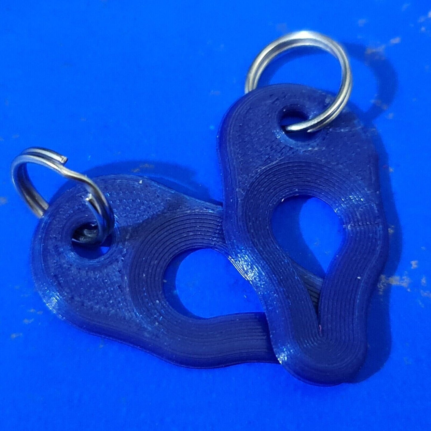 2 x Key Ring Tick Removal Tools Blue Amethyst PLA Plastic Biodegradable dog cat