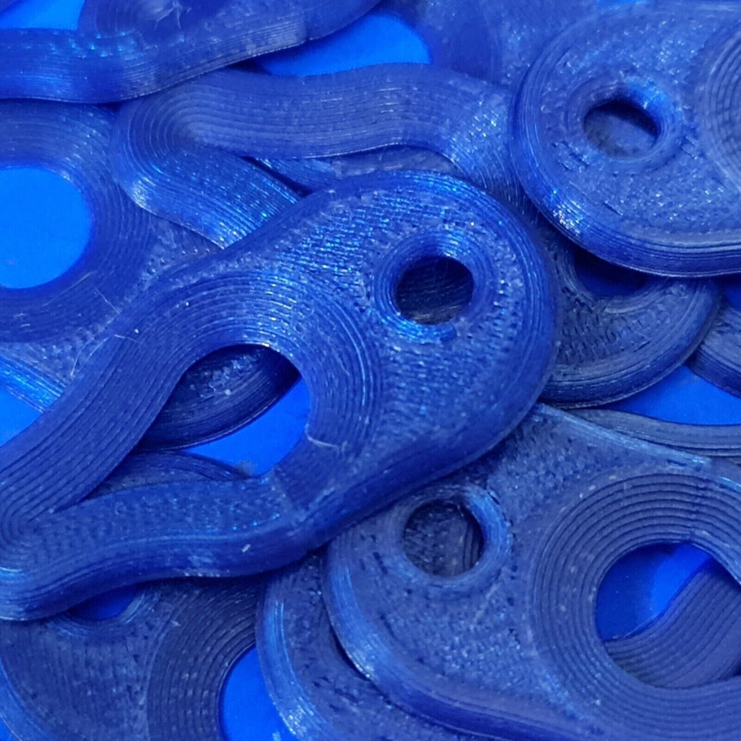 2 x Key Ring Tick Removal Tools Blue Amethyst PLA Plastic Biodegradable dog cat
