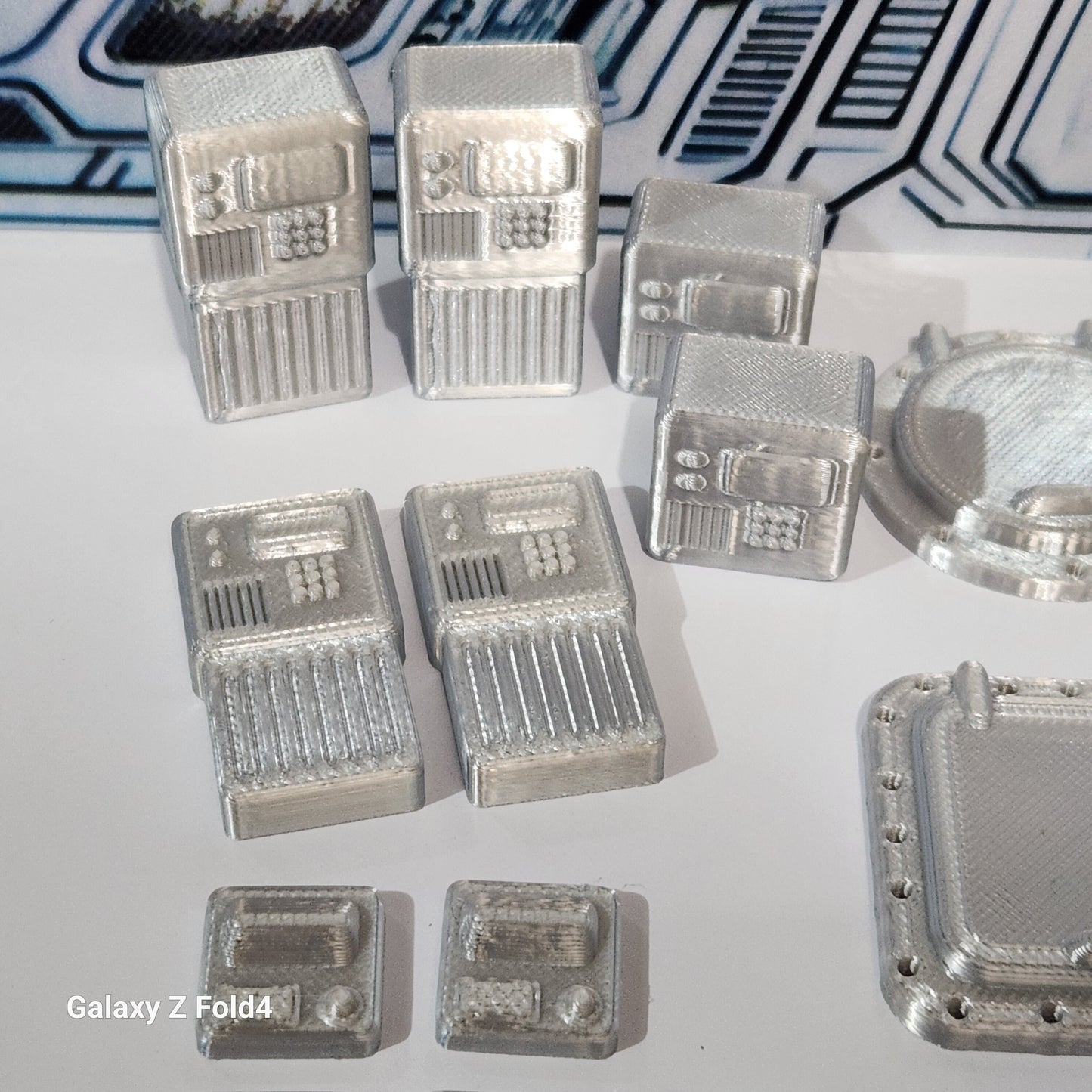 28mm Sci-Fi Greebles Kitbash Set: 42 pcs Cyberpunk Control Panels, Switches