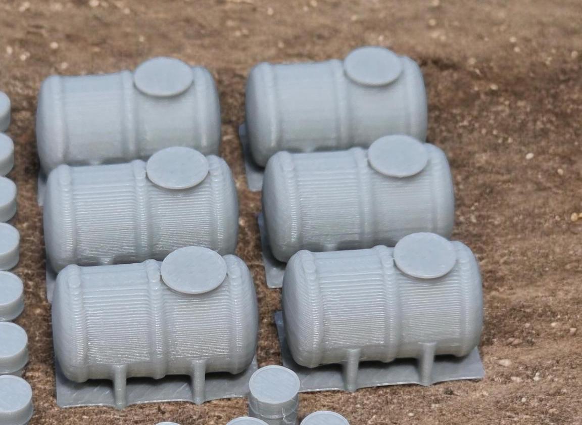 Oil Drums Oil Fuel Tanks x 80 / x 6 Model Railway Scenery N Gauge 1-148 Scale