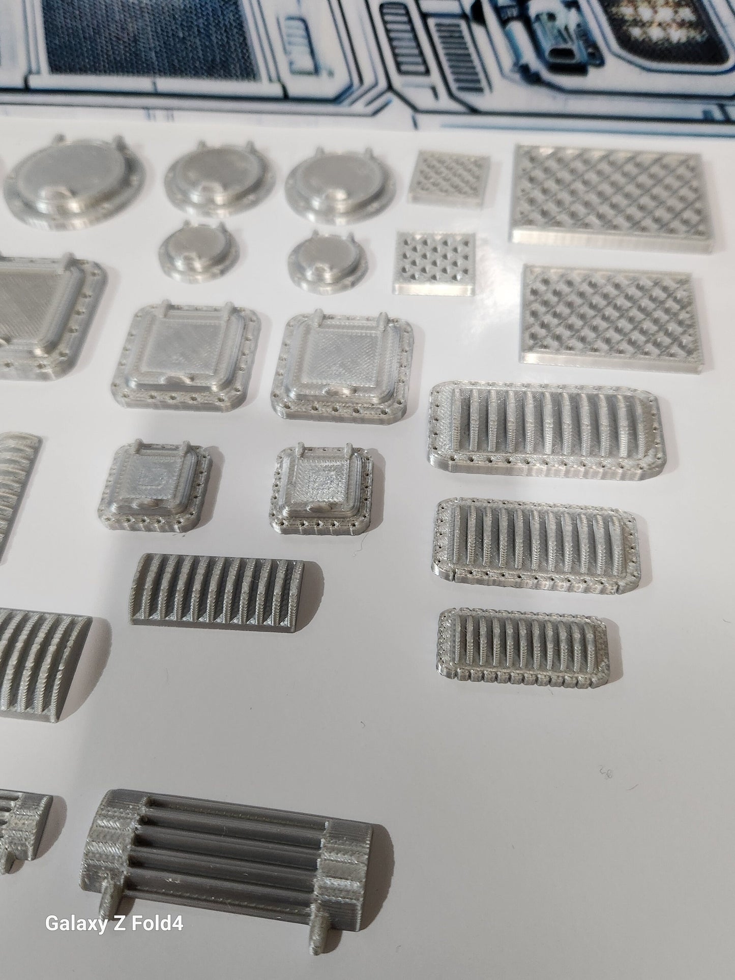 28mm Sci-Fi Greebles Kitbash Set: 42 pcs Cyberpunk Control Panels, Switches