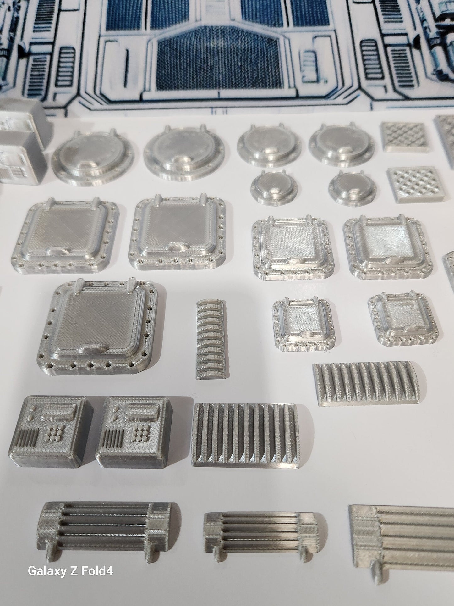 28mm Sci-Fi Greebles Kitbash Set: 42 pcs Cyberpunk Control Panels, Switches