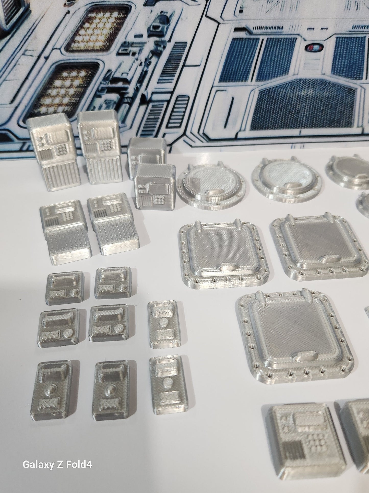 28mm Sci-Fi Greebles Kitbash Set: 42 pcs Cyberpunk Control Panels, Switches
