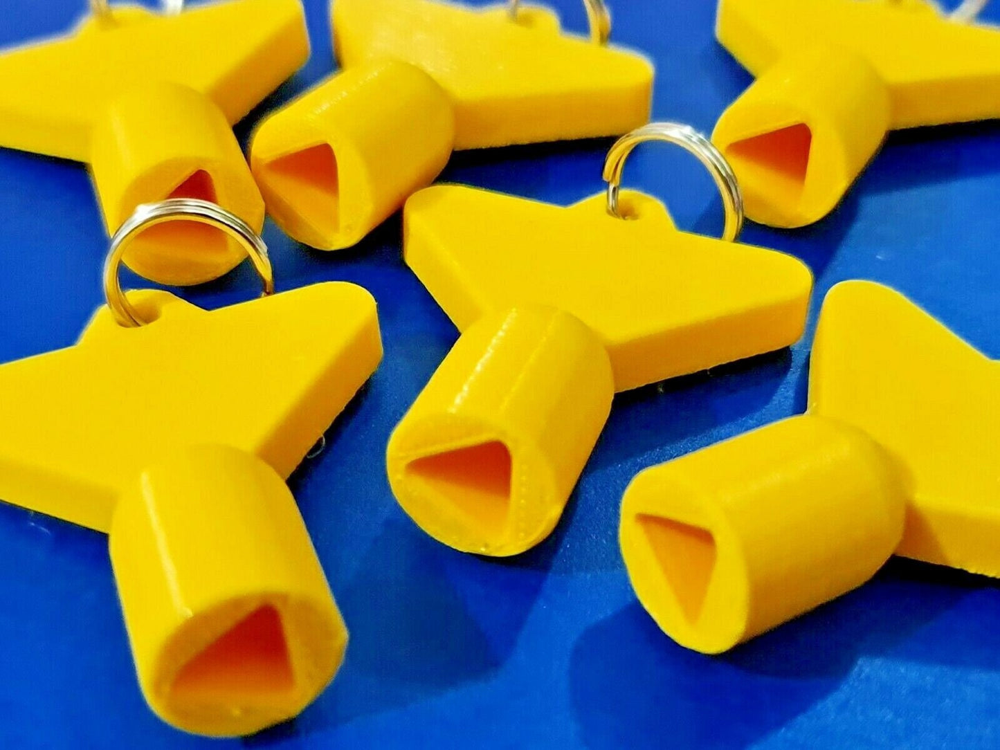 6 x Gas Electric Meter Box Utility Key Cupboard Yellow PLA Plastic Biodegradable