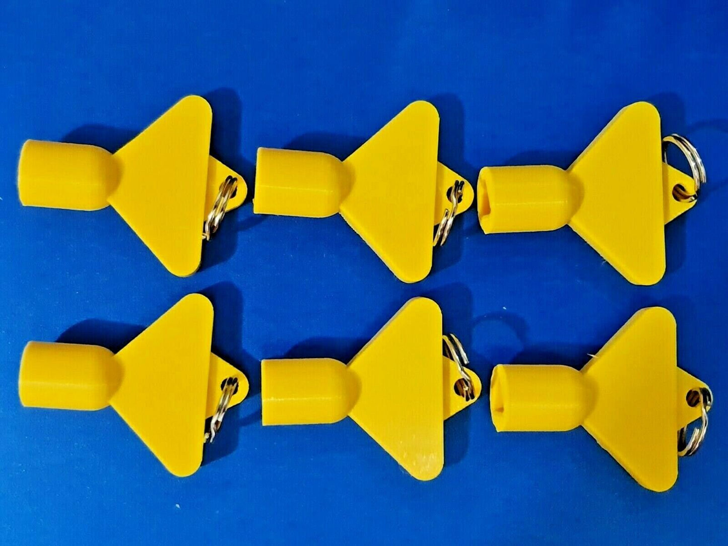 6 x Gas Electric Meter Box Utility Key Cupboard Yellow PLA Plastic Biodegradable
