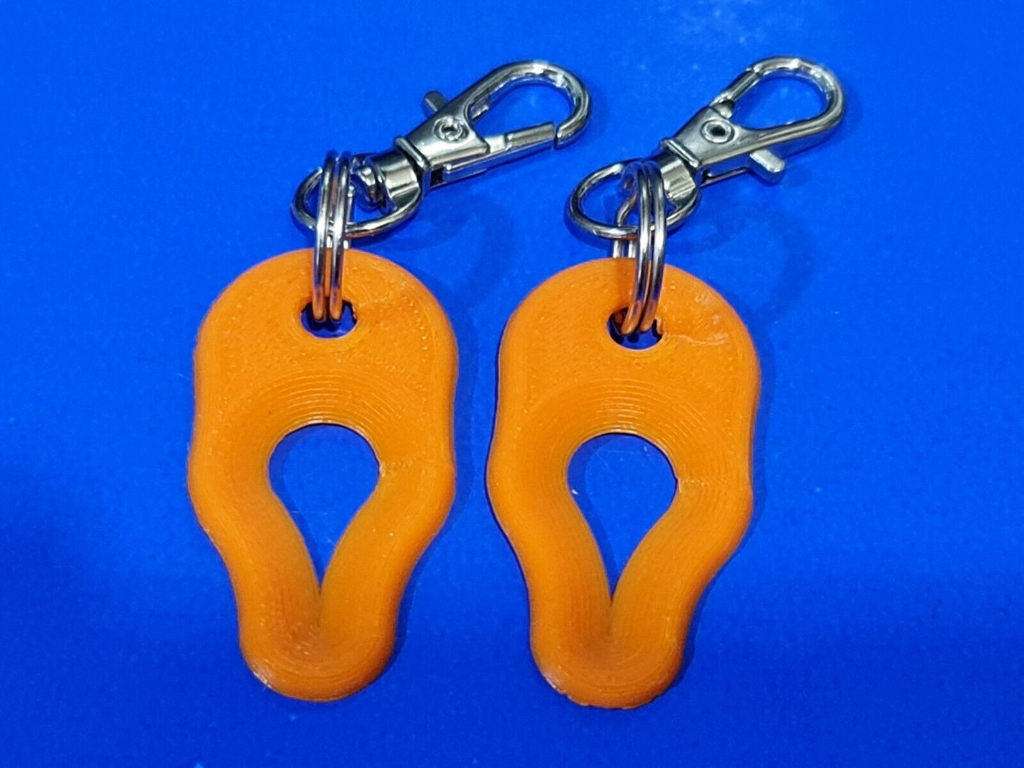 2 x Key Ring Tick Removal Tools Orange PLA Plastic Biodegradable, dog cat horse