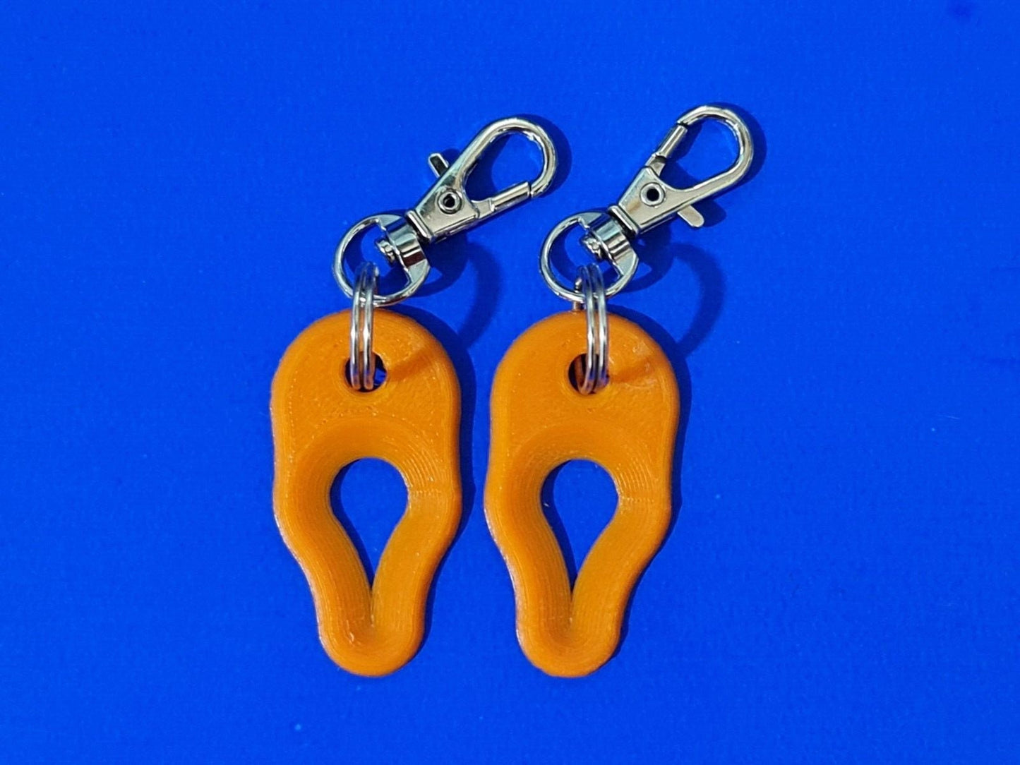 2 x Key Ring Tick Removal Tools Orange PLA Plastic Biodegradable, dog cat horse