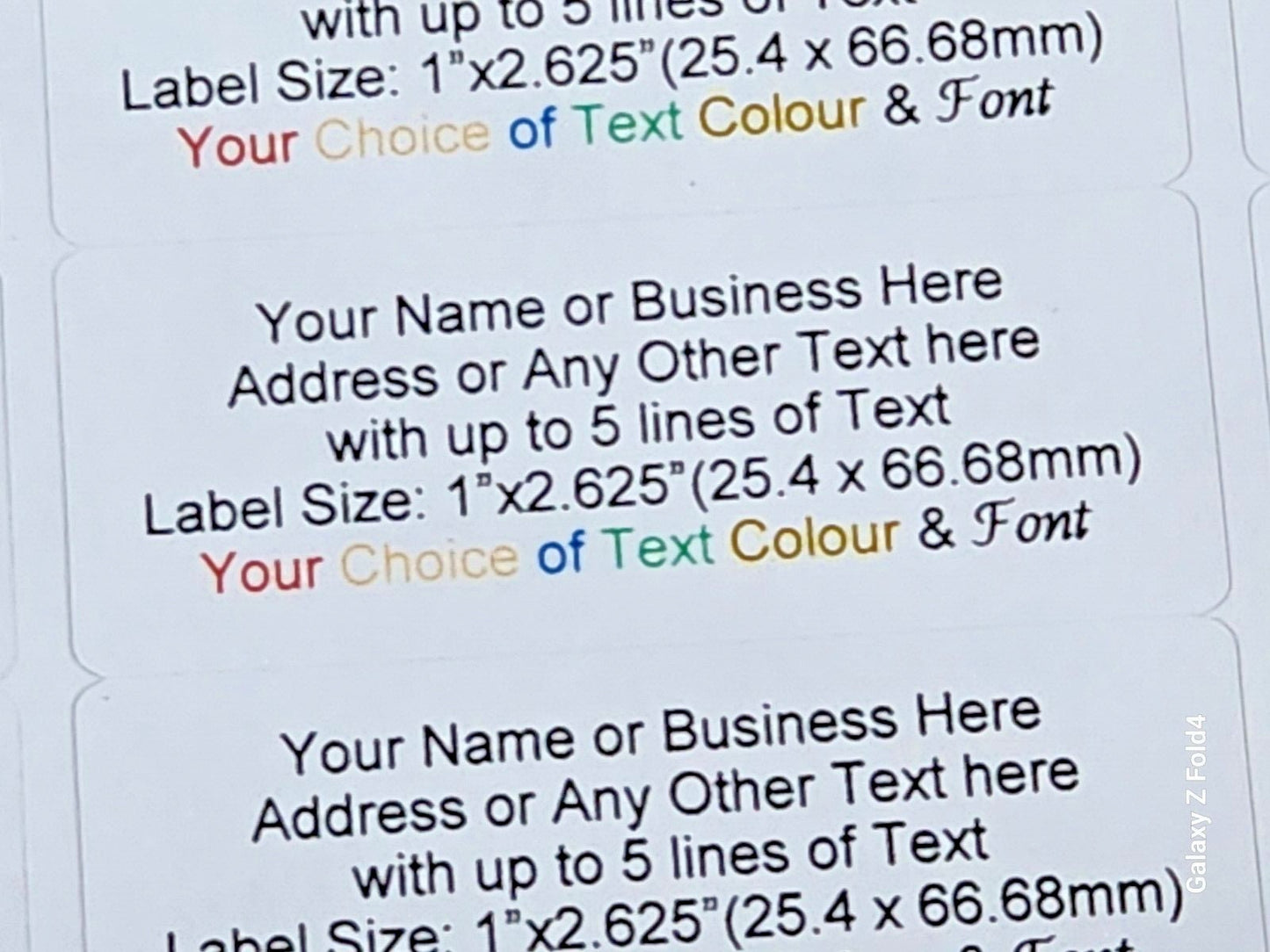 450 personalized return mailing address labels - 1" x 2.625" - free uk shipping