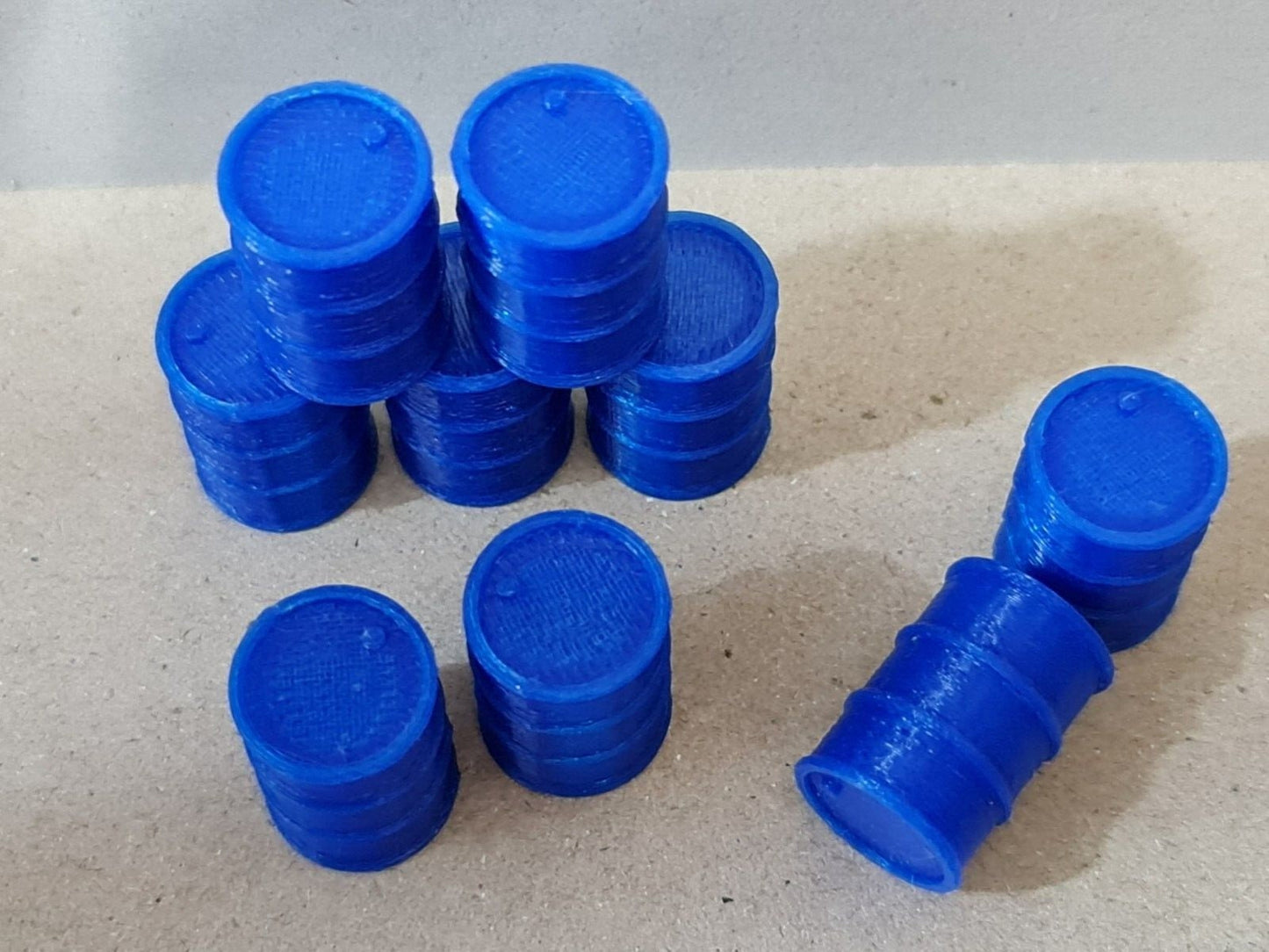 9 New Blue Oil Drum Barrels 1:43 Scale Models diorama accessories Truck Lorry