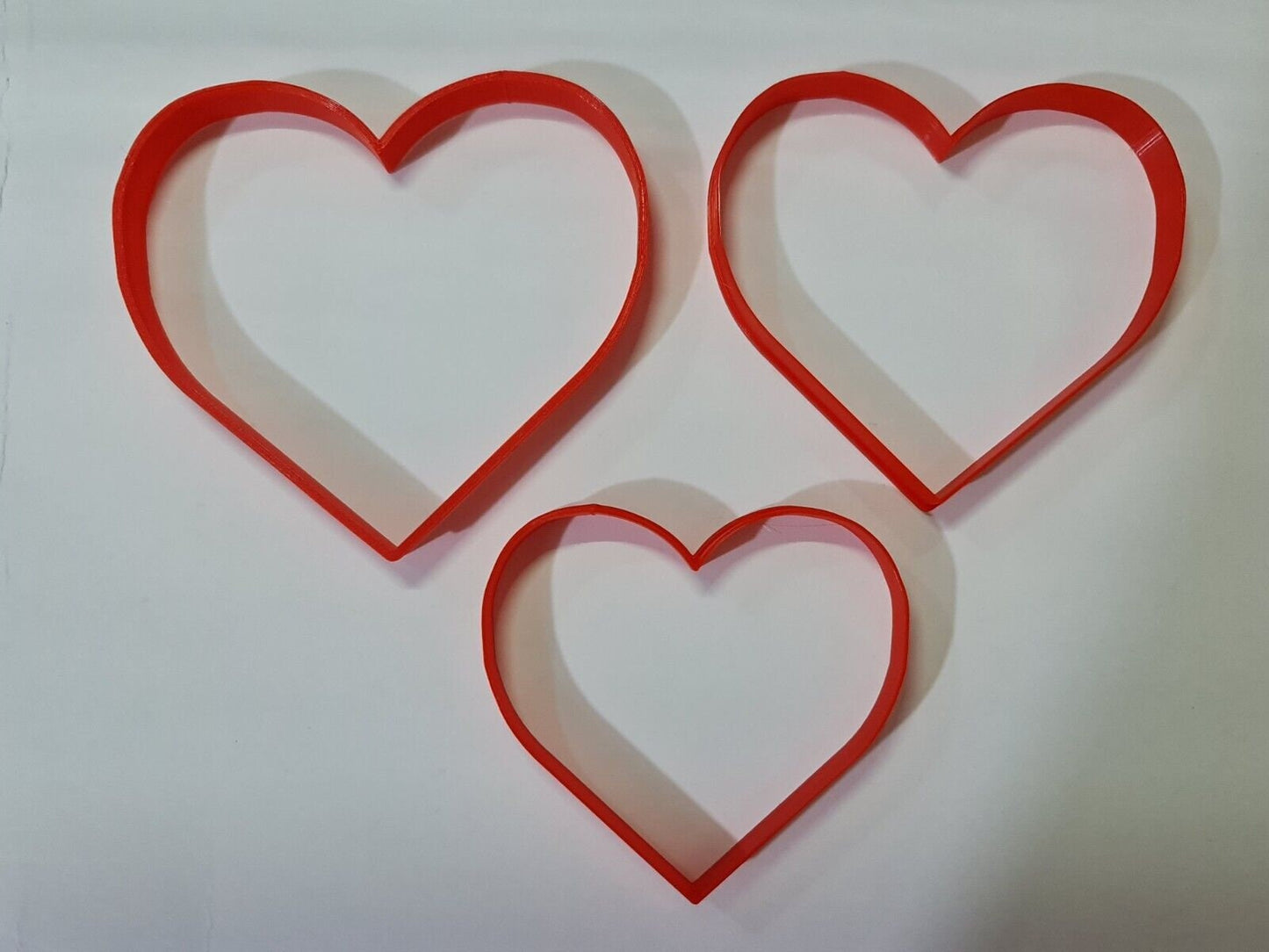New Set of 10 Red Love Heart Nesting Cookie Biscuit Fondant Icing Cutters