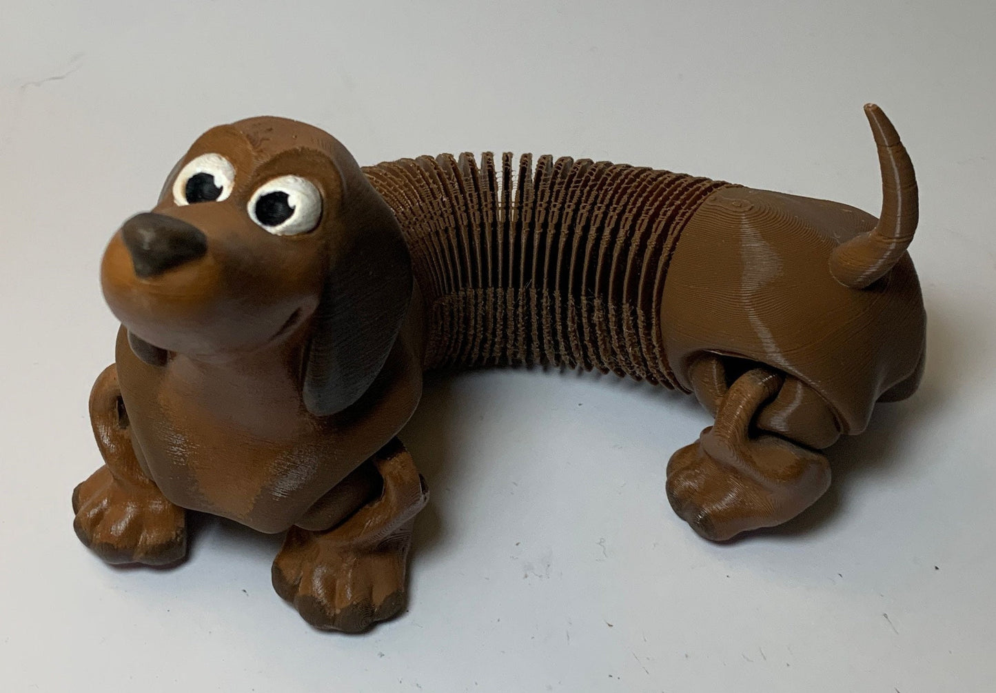 Articulated & Flexible Dachshund Sausage Dog Model Fidget Desk Sensory Toy Display Decor
