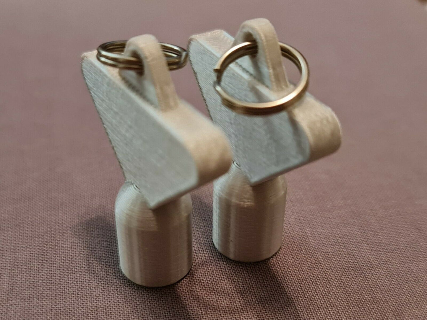 2 x Gas Electric Meter Box Utility Key Cupboard Silk Silver PLA Plastic