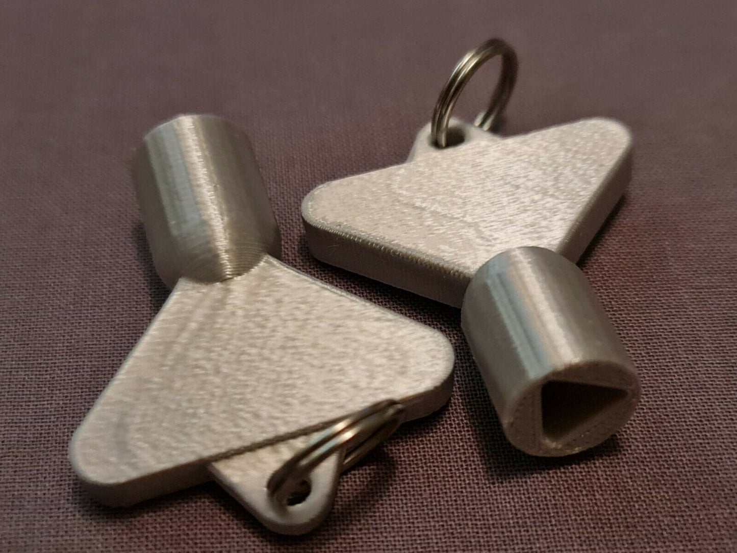2 x Gas Electric Meter Box Utility Key Cupboard Silk Silver PLA Plastic