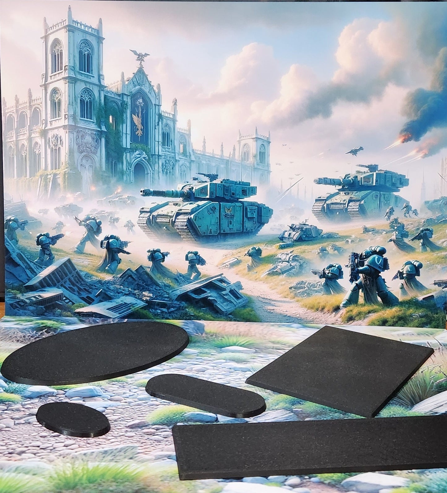 40 x 60mm Rectangle Wargaming Bases PLA Plastic for War gaming - Tabletop Games