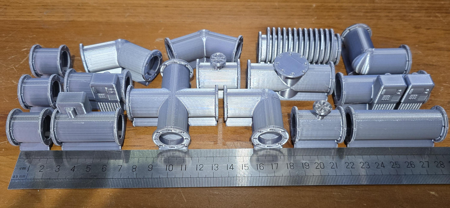 Above Ground Pipelines 16pcs Sci-Fi Modelling Diorama Wargaming Warhammer 40k