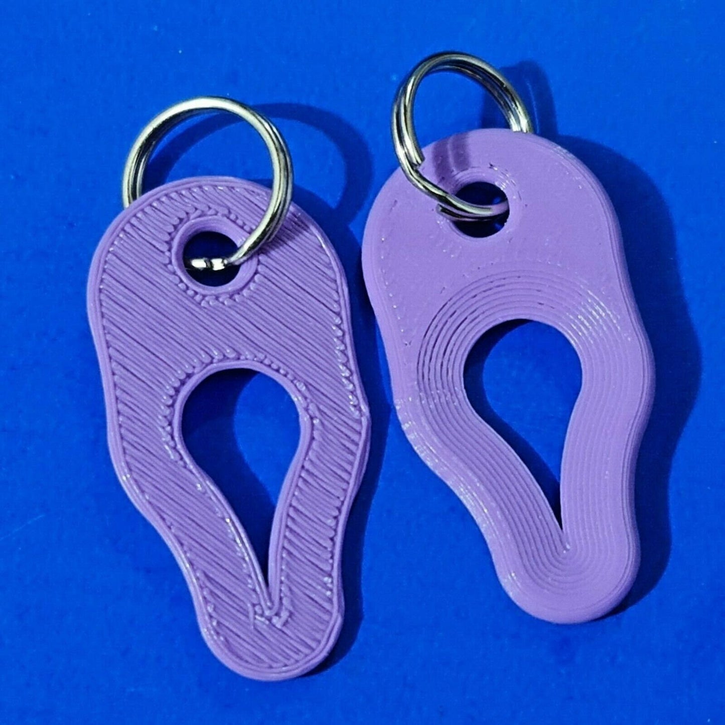 2 x Key Ring Tick Removal Tools Purple PLA Plastic Biodegradable, dog cat horse
