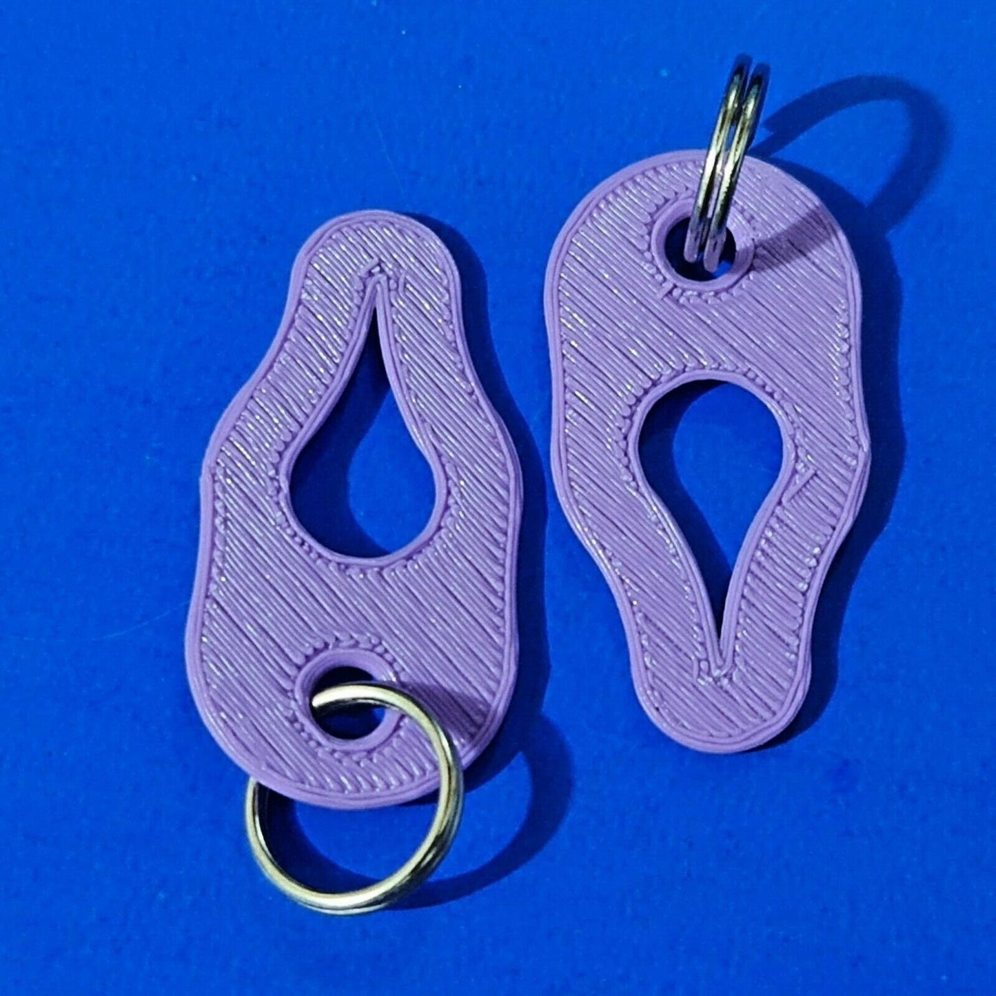 2 x Key Ring Tick Removal Tools Purple PLA Plastic Biodegradable, dog cat horse