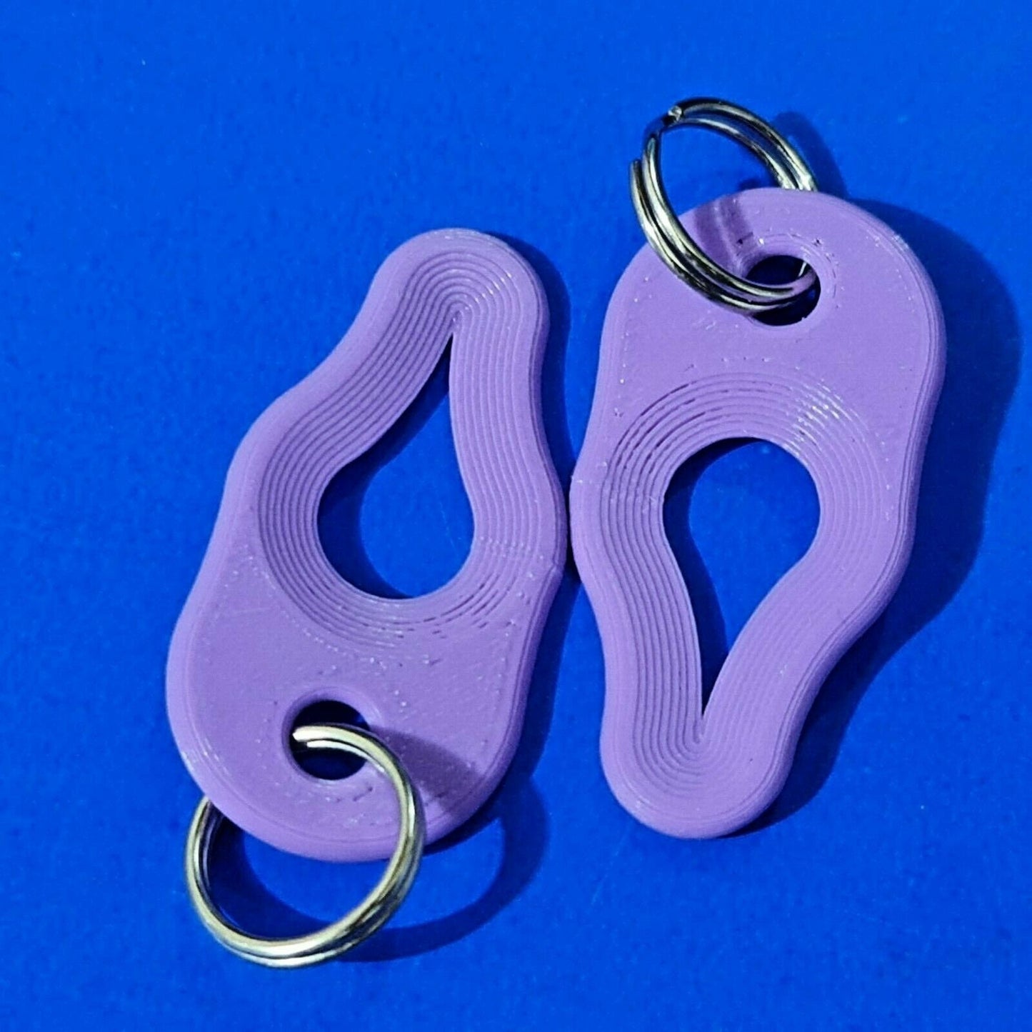 2 x Key Ring Tick Removal Tools Purple PLA Plastic Biodegradable, dog cat horse