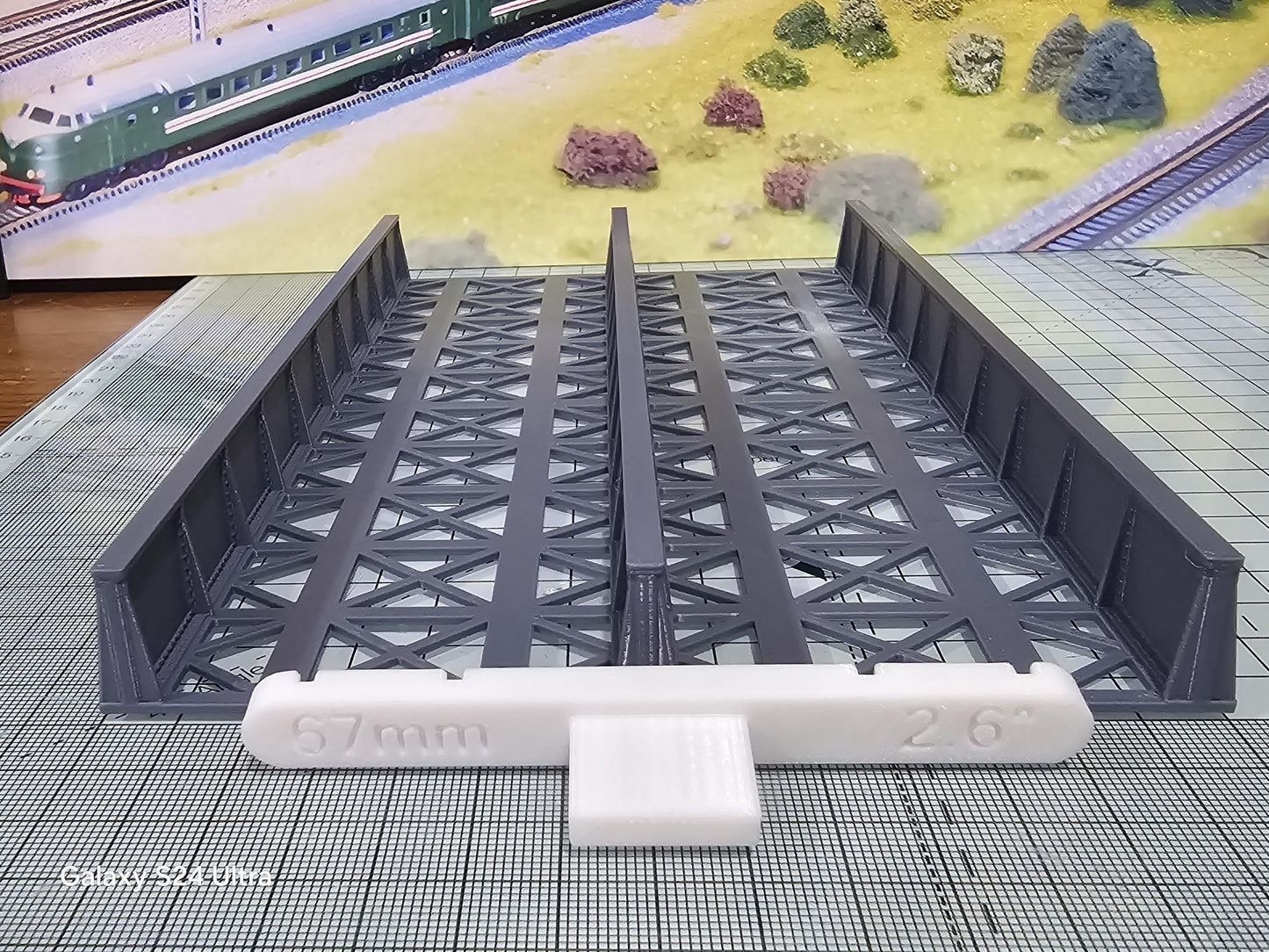 Double Track Girder Bridge 238mm Deck OO Gauge Model Railway Train Layout 1:76 Scale