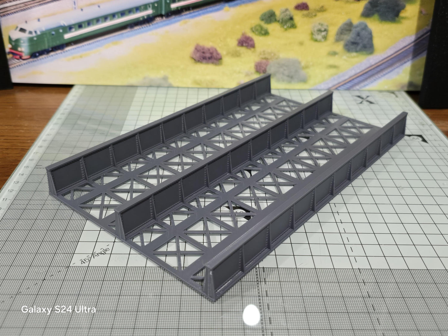 Double Track Girder Bridge 238mm Deck OO Gauge Model Railway Train Layout 1:76 Scale