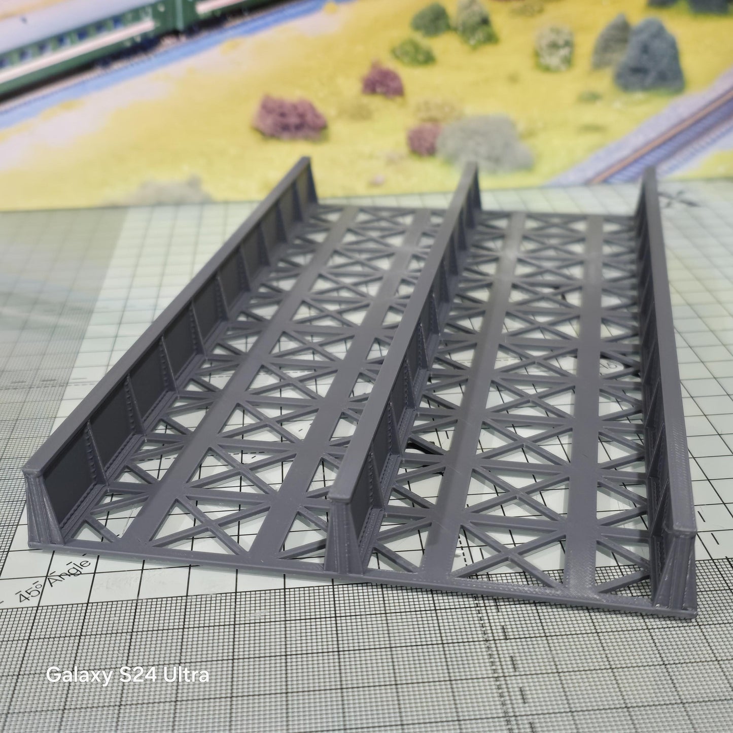 Double Track Girder Bridge 238mm Deck OO Gauge Model Railway Train Layout 1:76 Scale