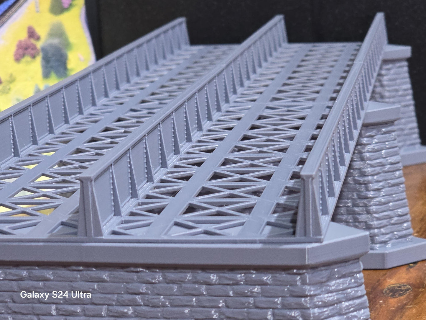Iron Girder Bridge OO Gauge 476mm Double Track Model Railway Train 1:76 Scale