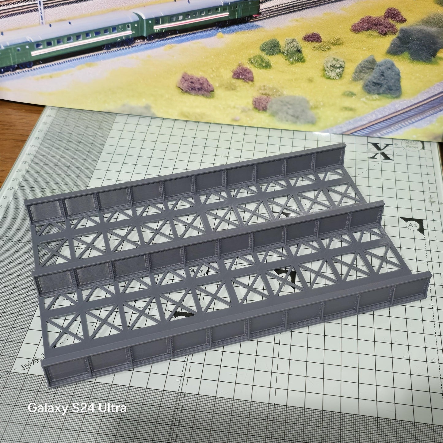 Double Track Girder Bridge 300mm Deck OO Gauge Model Railway Train Layout 1:76 Scale