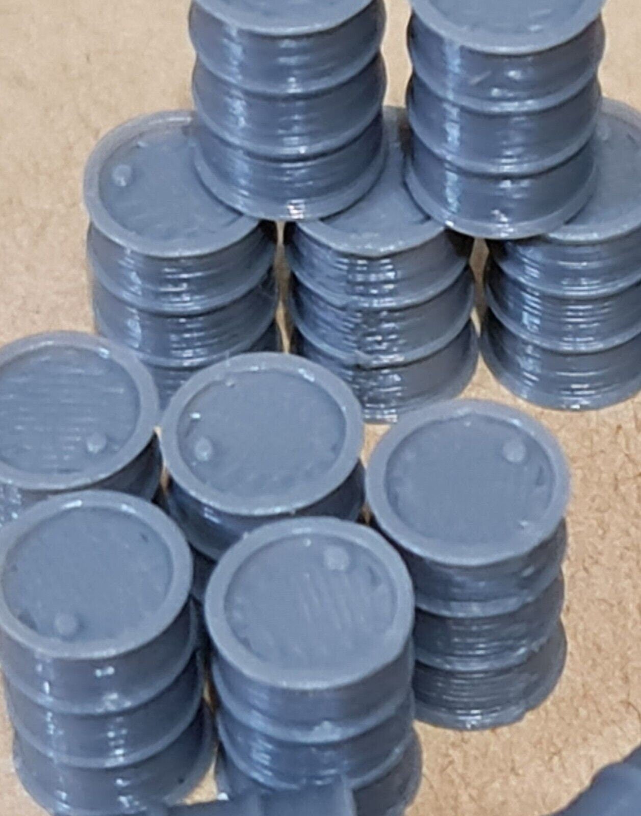 New Grey Oil Drum Barrels OO HO Gauge 1:76 Scale Models Train Railway (18 Pack)