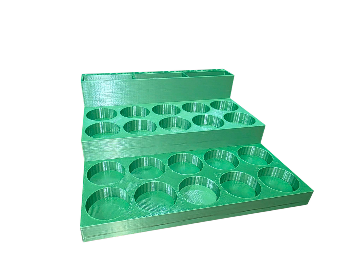 3D Printed Hobby Paint & Brush Holder Organizer - 20 Slots, Multiple Colours