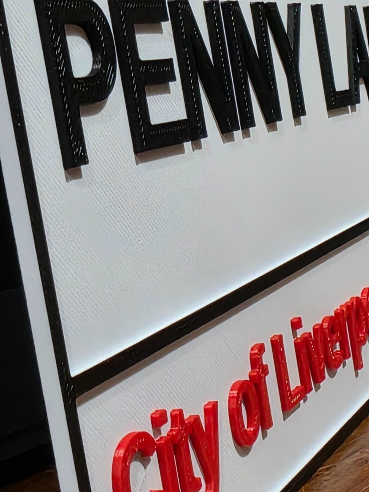Penny Lane Street Sign Beatles Inspired Retro Wall Plaque 3D Printed Decor Gift