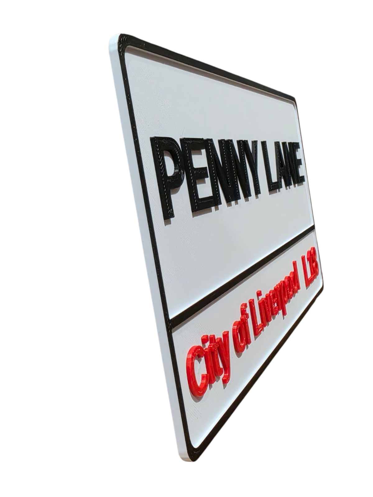 Penny Lane Street Sign Beatles Inspired Retro Wall Plaque 3D Printed Decor Gift