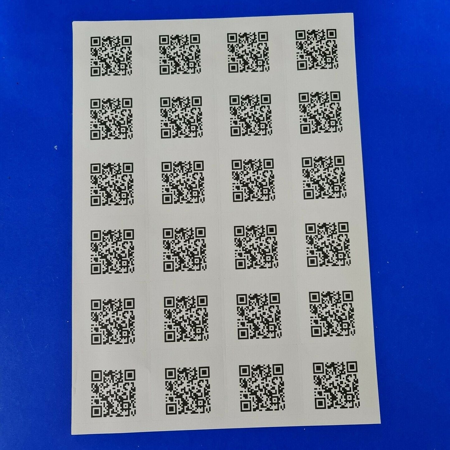 96 x Personalised QR Code Barcode Stickers Sticky Labels