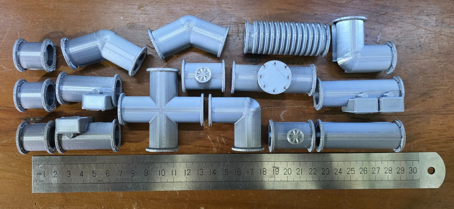 Above Ground Pipelines 16pcs Sci-Fi Modelling Diorama Wargaming Warhammer 40k