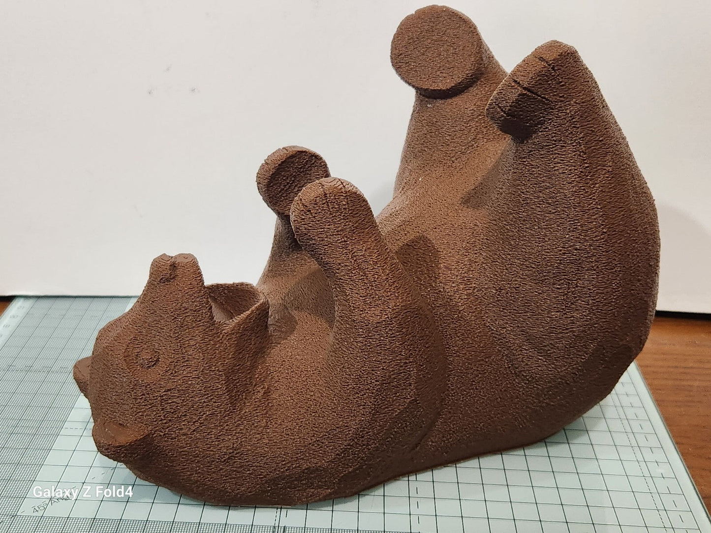 Bear wine bottle holder home decor Wine Rack Novelty Gift Textured Fur Effect