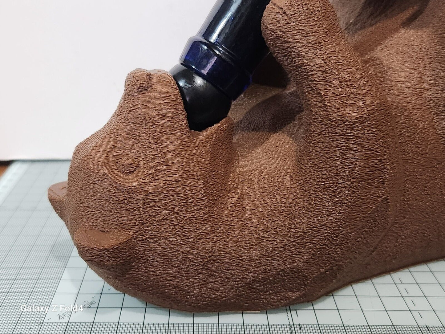 Bear wine bottle holder home decor Wine Rack Novelty Gift Textured Fur Effect